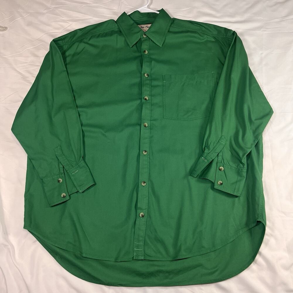 We The Free Shirt Men’s Size M Green Button Down Long Sleeve 100% Cotton Preppy